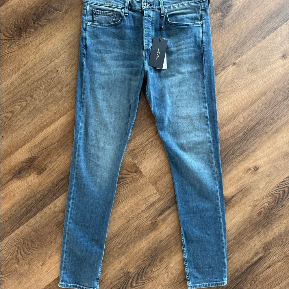 rag & bone Mid-Wash Skinny Jeans